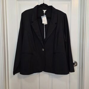 Cato Stretch Knit Black Blazer NWT Women's Size 22/24 Petite